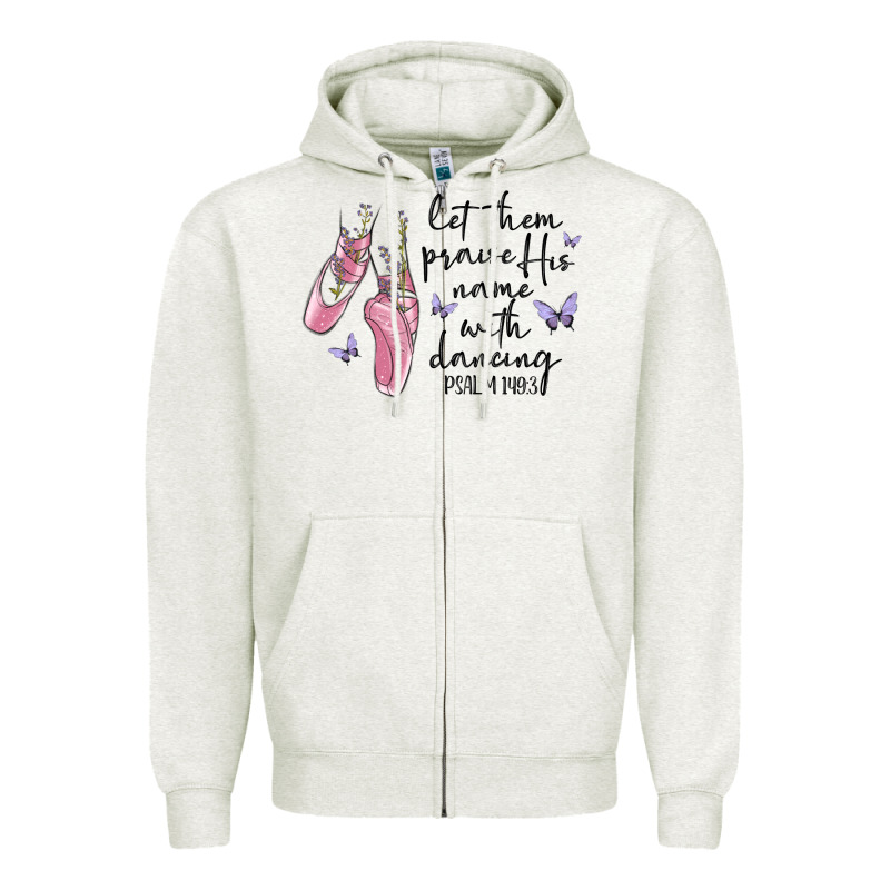 Let Them Praise His Name With Dancing Zipper Hoodie by MaliasSmallBusiness | Teevron