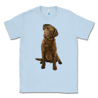 Dusty Blue chesapeake bay retriever Classic Tee - LillyAllenDesigns