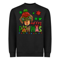 Black merry pawmas christmas dachshund Heavyweight Sweatshirt - Jasminsmagicworld