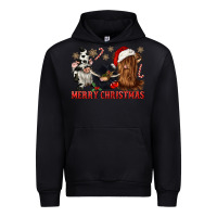 Black merry christmas heifer cow gnomies Urban Hoodie - CowGirlArtShop