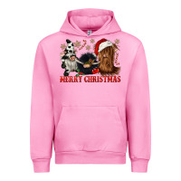 Fuchsia Pink merry christmas heifer cow gnomies Urban Hoodie - CowGirlArtShop