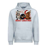 Heather Grey merry christmas heifer cow gnomies Urban Hoodie - CowGirlArtShop