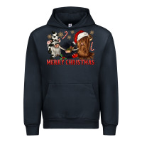 Navy merry christmas heifer cow gnomies Urban Hoodie - CowGirlArtShop