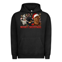 Pigment Black merry christmas heifer cow gnomies Urban Hoodie - CowGirlArtShop