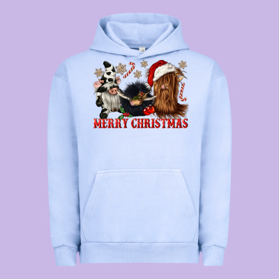 Merry Christmas Heifer Cow Gnomies Urban Hoodie Designed By Cowgirlartshop