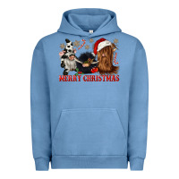Pigment Pebble Blue merry christmas heifer cow gnomies Urban Hoodie - CowGirlArtShop
