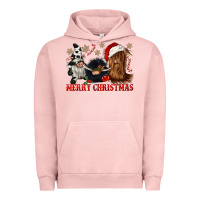 Pigment Salmon merry christmas heifer cow gnomies Urban Hoodie - CowGirlArtShop