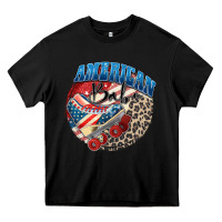 Black American babe Heavy Core Tee - Zillion Design Studio