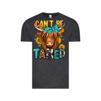 Vintage Black can't be tamed longhaired cow Vintage Tee - Jasminsmagicworld