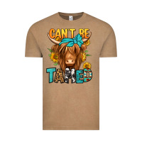 Vintage Coffee can't be tamed longhaired cow Vintage Tee - Jasminsmagicworld