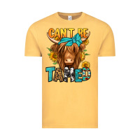 Vintage Mustard can't be tamed longhaired cow Vintage Tee - Jasminsmagicworld