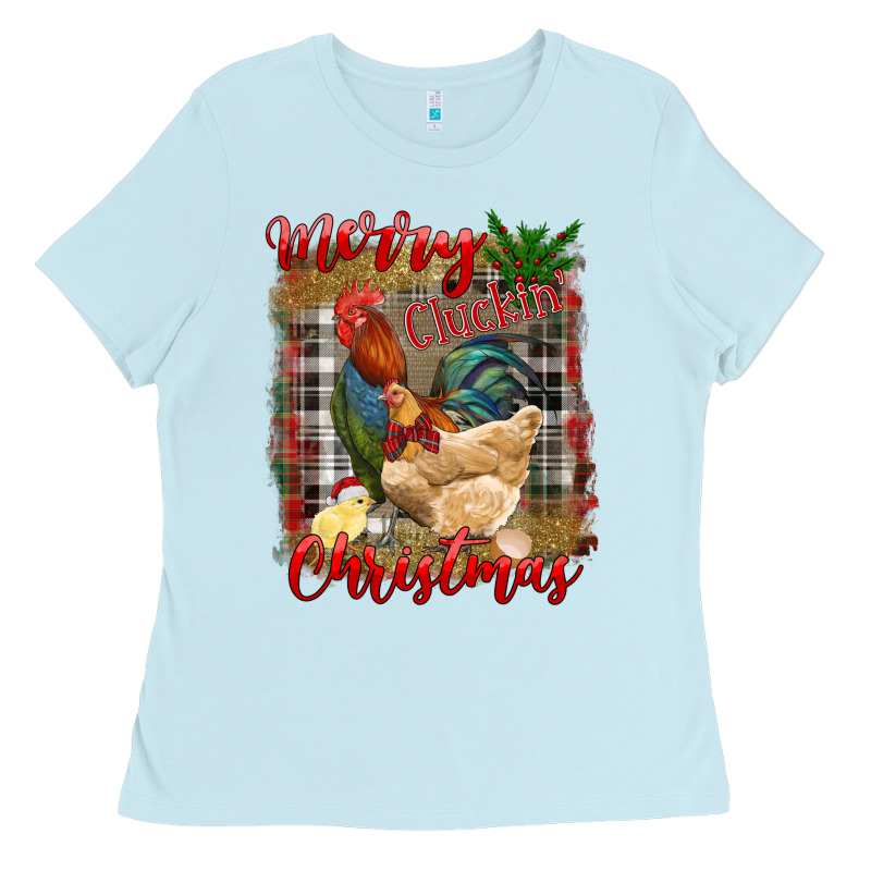 Merry Cluckin' Christmas Ladies Tee by RanaPortraitStore | Teevron