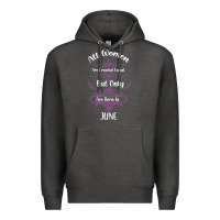 Charcoal Heather all women are created equal but only the smartest are born in june Premium Hoodie - Bettercallsaul