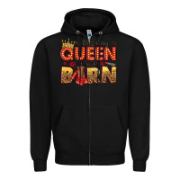 Black on this day a queen was born Zipper Hoodie - NancyCooperArtShop