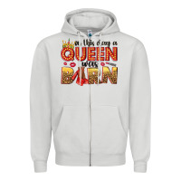 Dove Grey on this day a queen was born Zipper Hoodie - NancyCooperArtShop