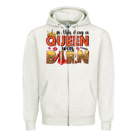 Oatmeal Heather on this day a queen was born Zipper Hoodie - NancyCooperArtShop
