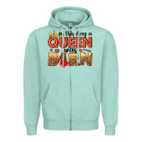 Seafoam on this day a queen was born Zipper Hoodie - NancyCooperArtShop