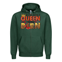 Sports Green on this day a queen was born Zipper Hoodie - NancyCooperArtShop