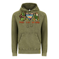 Vintage Olive peace love san judas Vintage Hoodie - JahusDesignShop