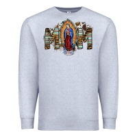 Heather Grey mom virgin mary Premium Sweatshirt - SublimationCraftShop