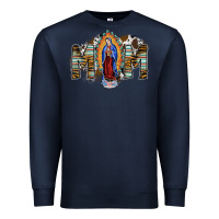 Navy mom virgin mary Premium Sweatshirt - SublimationCraftShop