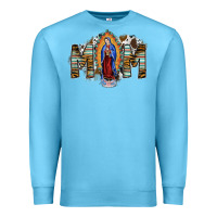 Ocean Blue mom virgin mary Premium Sweatshirt - SublimationCraftShop