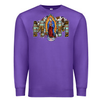 Purple mom virgin mary Premium Sweatshirt - SublimationCraftShop