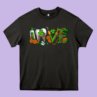 Heavy Core Tee Dental Love St. Patricks Day