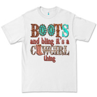 White boots and bling its a cowgirl thing Premium Tee - texasbilliewilder