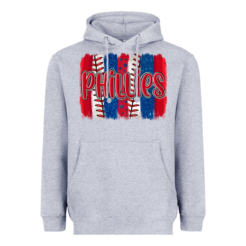 Phillies Baseball Team Spirit Brushstrokes Heavyweight Hoodie by Artiststas | Teevron