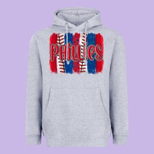 Phillies Baseball Team Spirit Brushstrokes Heavyweight Hoodie Designed By Artiststas