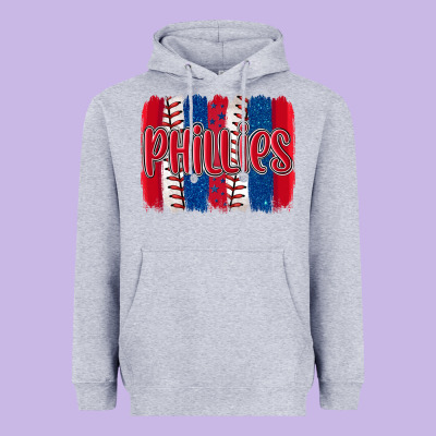 Phillies Baseball Team Spirit Brushstrokes Heavyweight Hoodie Designed By Artiststas