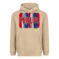 Mushroom phillies baseball team spirit brushstrokes Heavyweight Hoodie - Artiststas