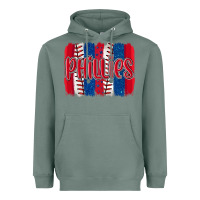 Sage phillies baseball team spirit brushstrokes Heavyweight Hoodie - Artiststas