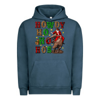 Pigment Midnight Navy howdy ho ho hos christmas Urban Hoodie - CowGirlArtShop