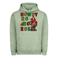 Pigment Oil Green howdy ho ho hos christmas Urban Hoodie - CowGirlArtShop