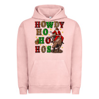 Pigment Salmon howdy ho ho hos christmas Urban Hoodie - CowGirlArtShop