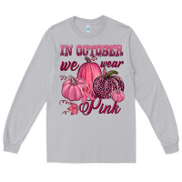 Moon Dust In october we wear pink Long Sleeve Tee - NancyCooperArtShop