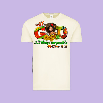 With God All Things Are Possible Juneteenth Vintage Tee Designed By Adodesignshop