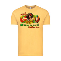 Vintage Mustard with god all things are possible juneteenth Vintage Tee - AdoDesignShop