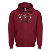 Burgundy boot scctin' boogie Zipper Hoodie - MaliasSmallBusiness