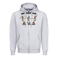 Heather Grey boot scctin' boogie Zipper Hoodie - MaliasSmallBusiness