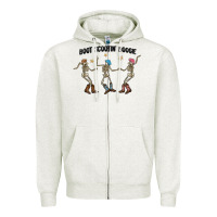 Oatmeal Heather boot scctin' boogie Zipper Hoodie - MaliasSmallBusiness