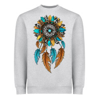 Heather Grey dreamer catcher sunflower Heavyweight Sweatshirt - JahusDesignShop