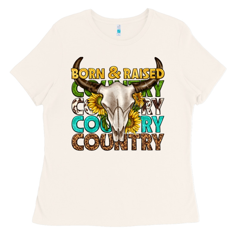 Born And Raised Country Western Ladies Tee by texasbilliewilder | Teevron