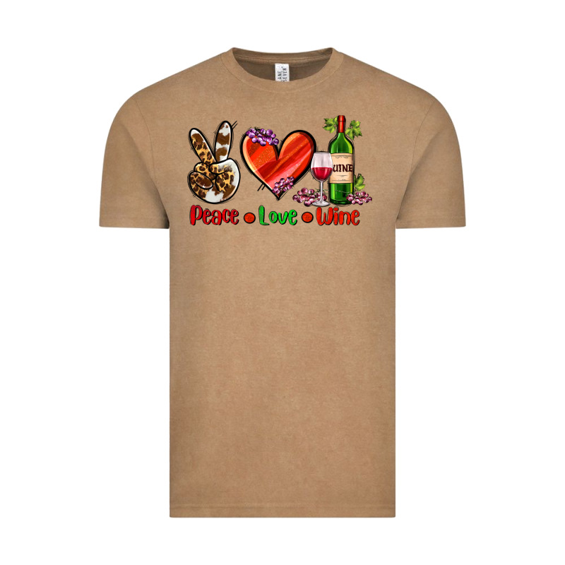 Peace Love Wine Vintage Tee by AdoDesignShop | Teevron