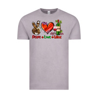 Vintage Zinc peace love wine Vintage Tee - AdoDesignShop