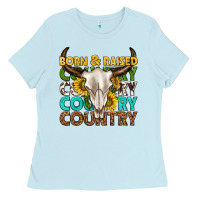 Born And Raised Country Western Ladies Tee | Teevron