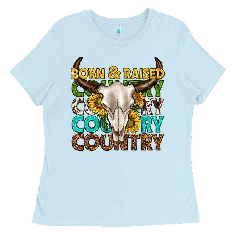 Born And Raised Country Western Ladies Tee by texasbilliewilder | Teevron