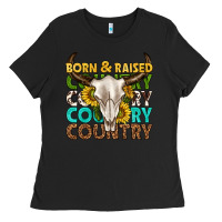 Black born and raised country western Ladies Tee - texasbilliewilder
